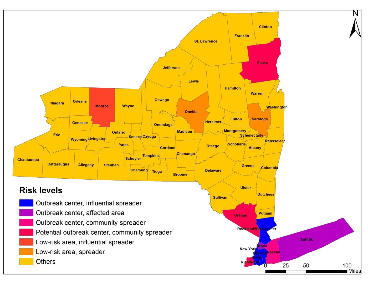 map of New York state