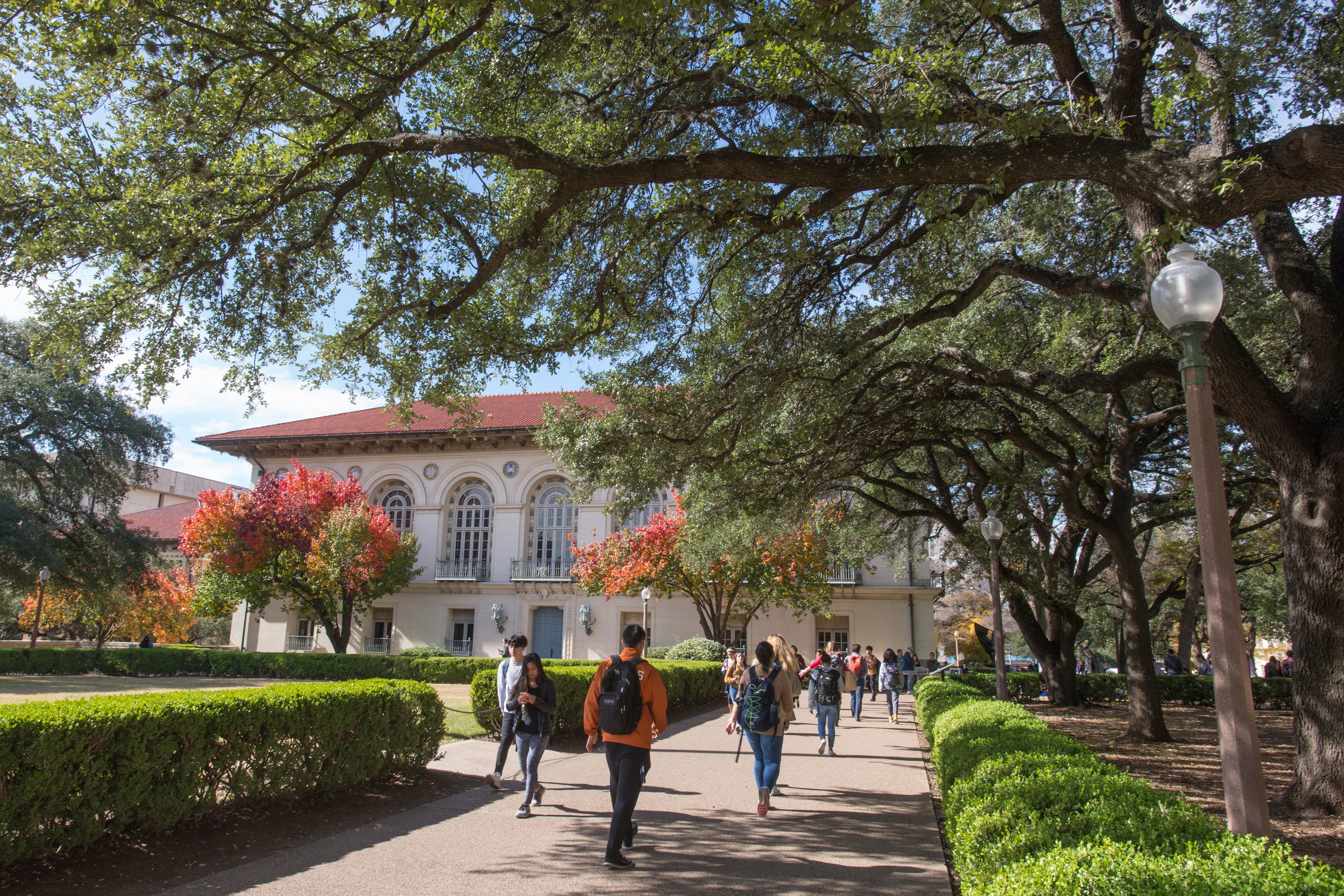 students on campus