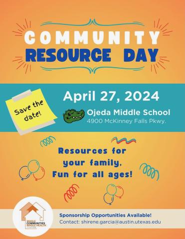 Community Resource Day Flyer English