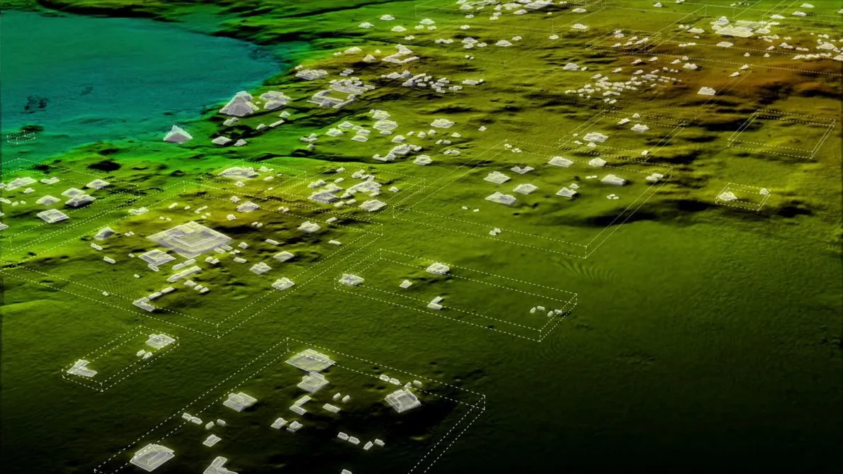 LiDAR imagery of Maya ruins