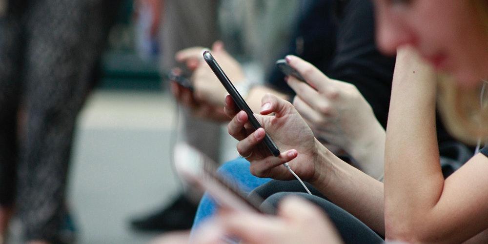 People on cell phones