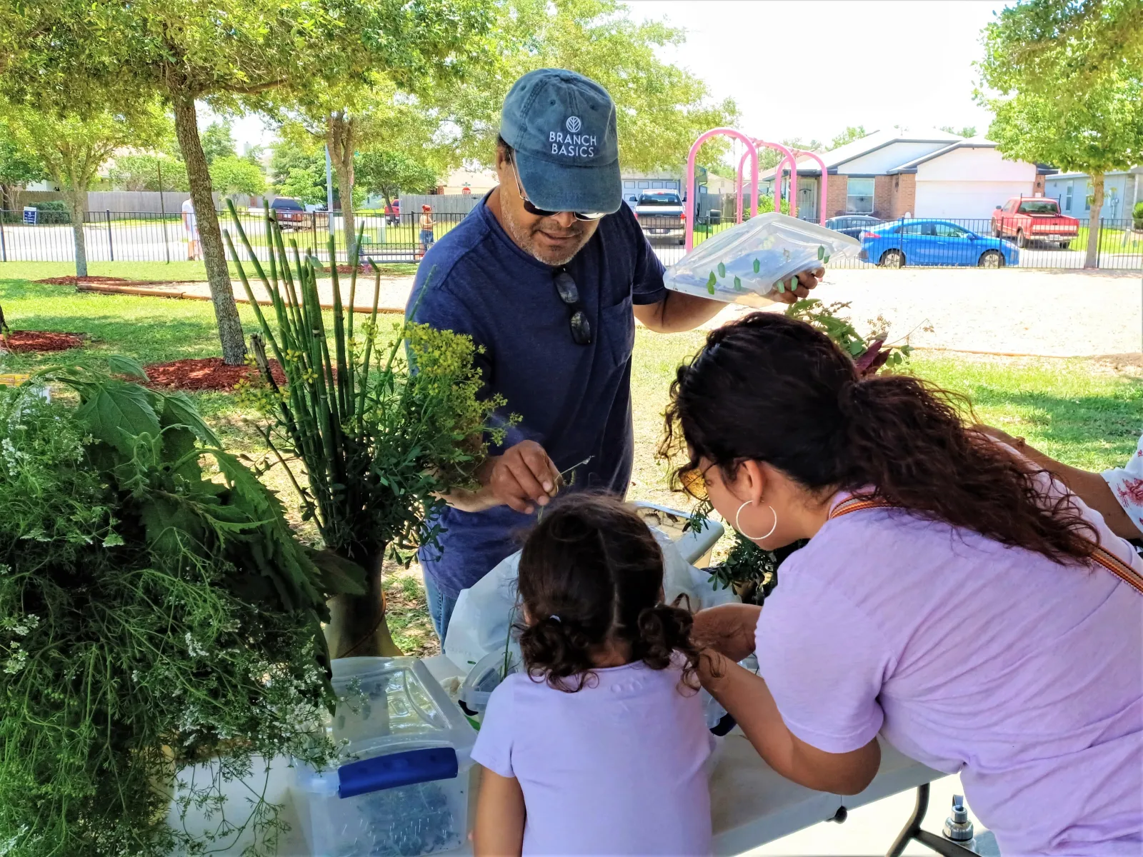 Del Valle's Nain Yepez at the 2023 Earth Day event. Credit: Michael Wolman Nain Yepez butterfly demonstration for Del Valle Earth Day event