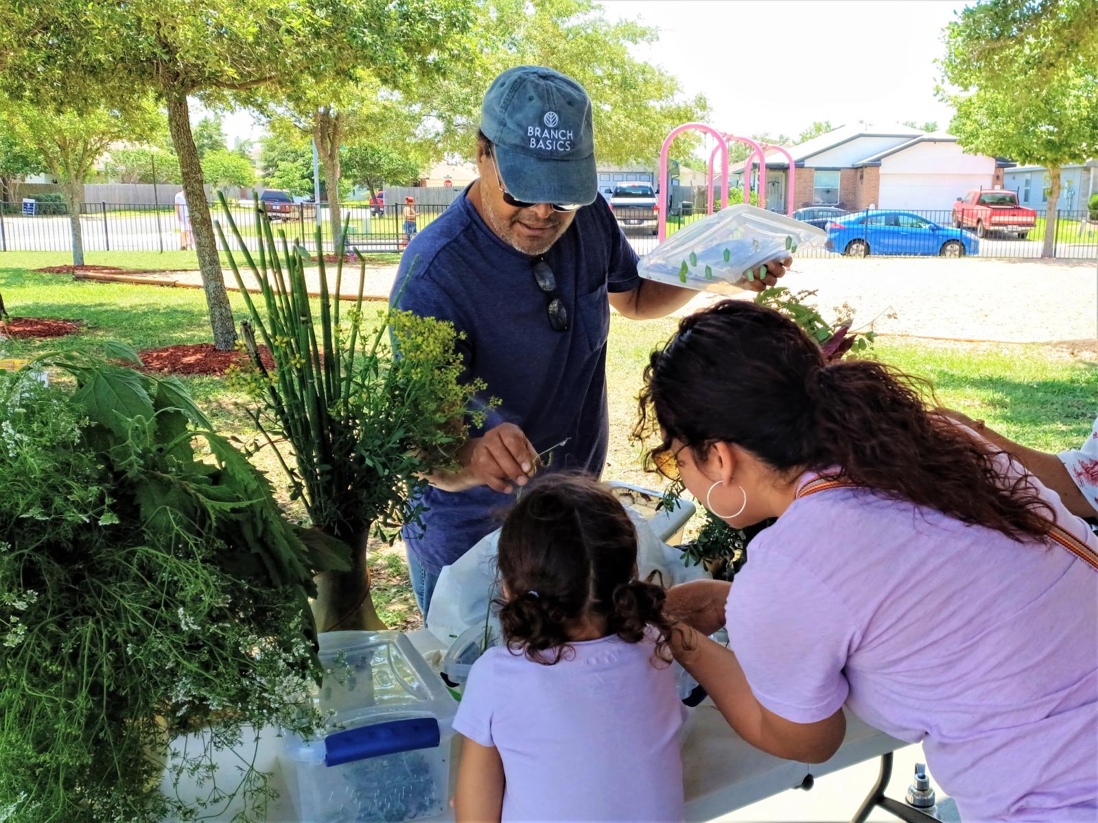 Del Valle's Nain Yepez at the 2023 Earth Day event. Credit: Michael Wolman Nain Yepez butterfly demonstration for Del Valle Earth Day event