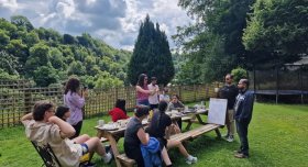 group discussion outside