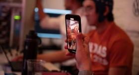 Using phone to take a photo