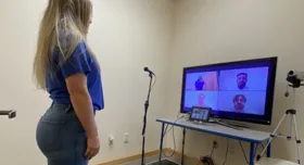 In a Semi-Virtual Trier Social Stress Test, the study subject participates in person and talks to the “judges” remotely