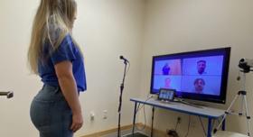 In a Semi-Virtual Trier Social Stress Test, the study subject participates in person and talks to the “judges” remotely