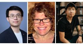 Headshots of COLA faculty awarded Good Systems seed grants. From left to right: Left to right: Yuhao Kang, Alison Kafer and Jo Hsu