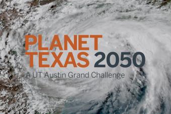 Planet texas logo against hurricane