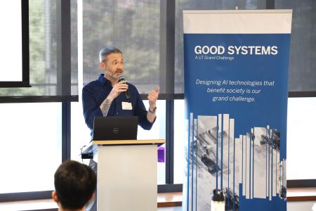 Cross-cutting themes fellow Jared Jensen presents at Good Systems’ annual research kickoff event on September 26th.
