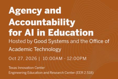 Agency and Accountability for AI in Education event flyer